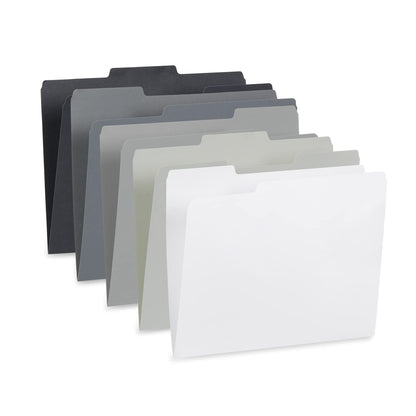 Blue Summit Supplies 100 File Folders, Letter Size, 1/3 Cut Tab, Blue