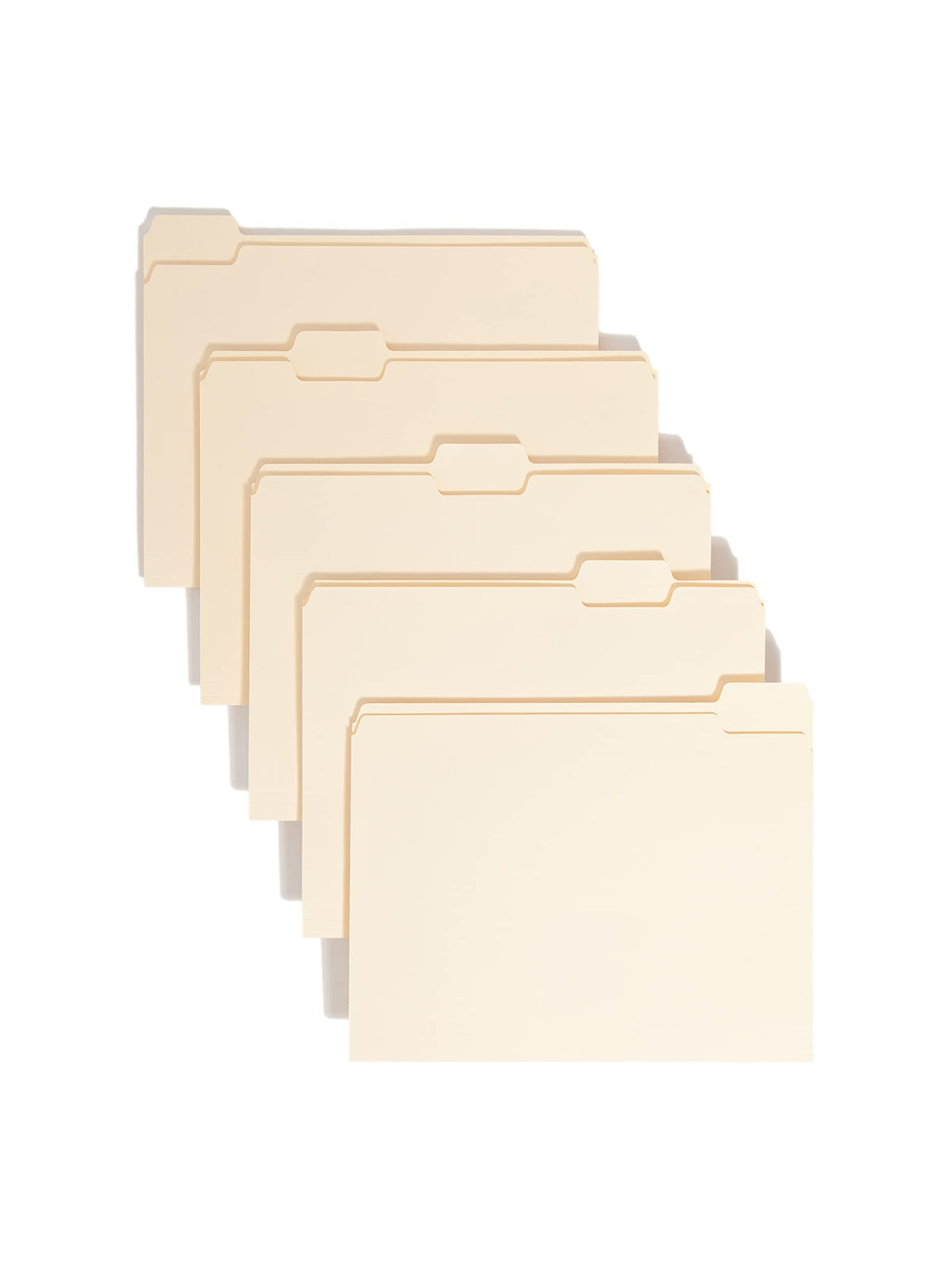 Smead File Folder, 1/5-Cut Tab, Assorted Positions, Letter Size, Manila, 100 per Box (10350)