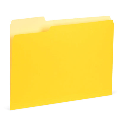 Blue Summit Supplies 100 File Folders, Letter Size, Two-Tone Orange