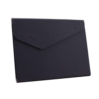 PU Leather A4 File Folder Document Holder Waterproof Portfolio Envelope Folder Case with Invisible Magnetic Closure Black
