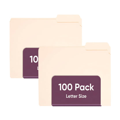 Smead File Folders Letter Sized, 1/3-Cut Tab, Assorted Positions, Letter Size Manila Folders, 200 Per Box