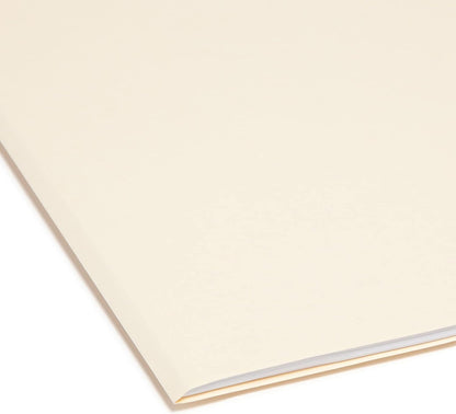 Smead File Folder, 1/5-Cut Tab, Assorted Positions, Letter Size, Manila, 100 per Box (10350)