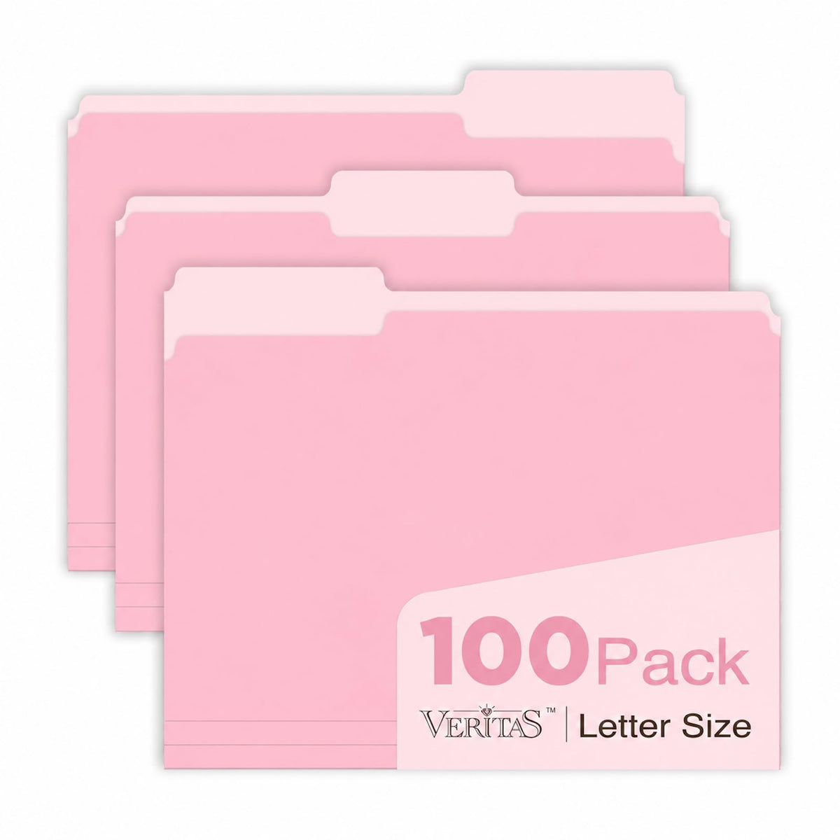 Manilla Folders 8.5 x 11 File Folders Letter Size Manila Folder with 1/3 Cut Tab 100 Pack Paper Folders for Office, School, Home, Business Filing Supplies Made in USA