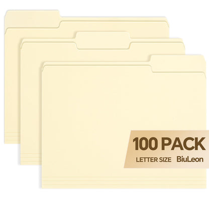 File Folders,21 Pack Manilla Folders 8.5x11,1/3 Cut Tabs Manila File Folders Letter Size for Easy Labeling and Organization,Vanilla Folders Great for Documents Home School Classroom Office Supplies