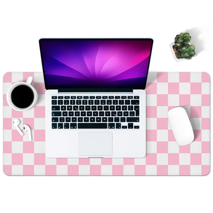 Green Striped Desk Mat Large Mouse Pad Cute Desk Pad Keyboard Computer Mat