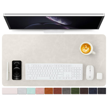 Distressed Leather Desk Mat - Non-Slip PU Desk Pad for Office and Home - Desk Organization and Accessories - Ideal for Large Mouse Pad and Desk Mats on Top of Desks(Espresso,31.5"x 15.7")