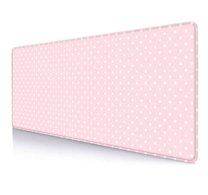 Large Mouse Pad Mousepad, Pink Flowers in a Blue Desk Mats for Desktop, Watercolor Beautiful Floral Laptop Computer Desk Pad, Non-Slip Rubber Base Desktop Mat, 31.5 x 11.8 inches