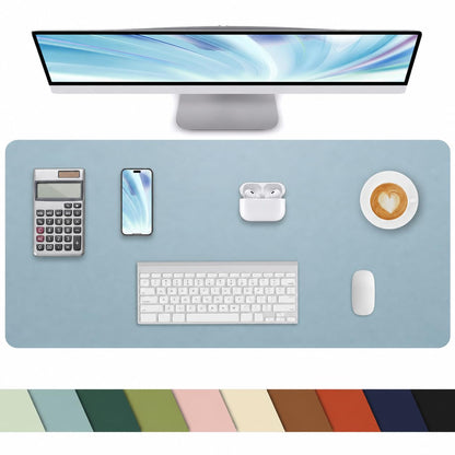 Leather Desk Pad Protector, Office Desk Mat, Large Mouse Pad, Non-Slip PU Leather Desk Blotter, Laptop Desk Pad Desk Accessories for Office and Home (Black, 40" x 17")