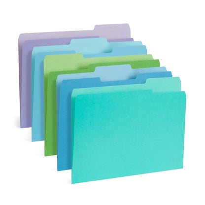 Blue Summit Supplies 100 File Folders, Letter Size, Two-Tone Orange
