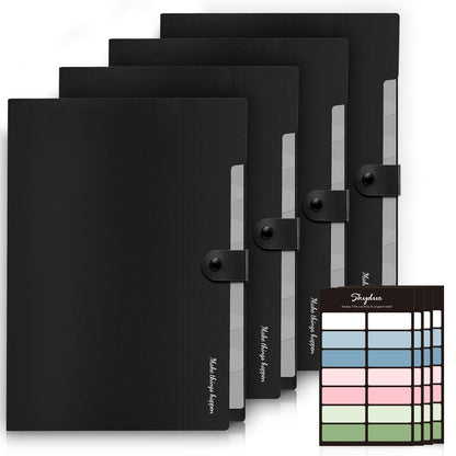 SKYDUE Expanding File Folders with 8 Pockets, Accordion File Organizer with Labels, Portable Paper Bill Receipt Organizer, Letter Size, Home School Office Supplies, Olive Green