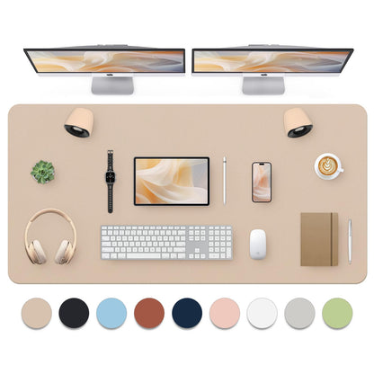 Bloss Green Desk Mat, Desk Matt for Desktop, Large Leather Desk Pad, Desk Pad Mat Waterproof, Computer Mat for Office Work/Home/Decor (31.5 x 15.7 Inches)