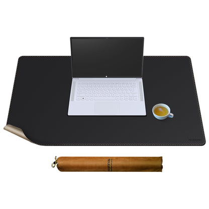 MAIDERN 43.3”x 19.6” Cork & Leather Desk Mat, Large Desk Pad (Cream)
