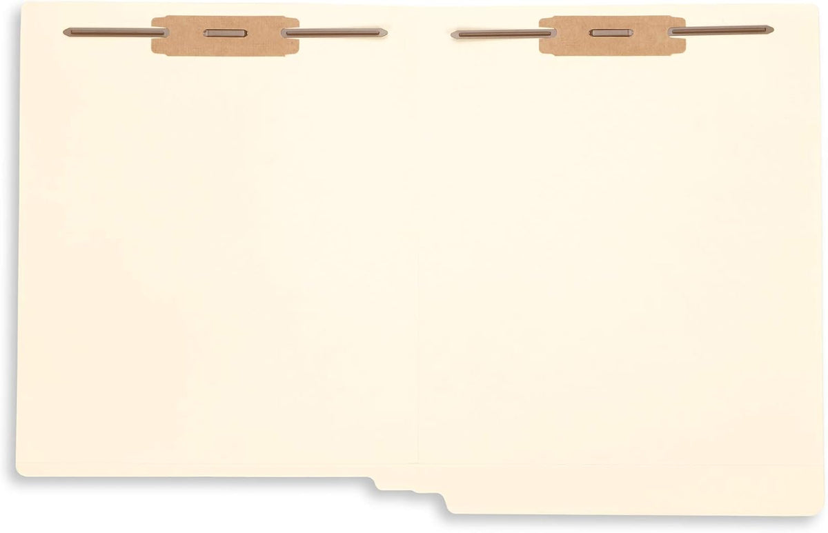 Blue Summit Supplies 50 End Tab Fastener File Folders, 2 Fastener, Manila