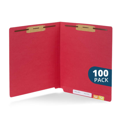 Blue Summit Supplies 100 End Tab Fastener File Folders, Manila