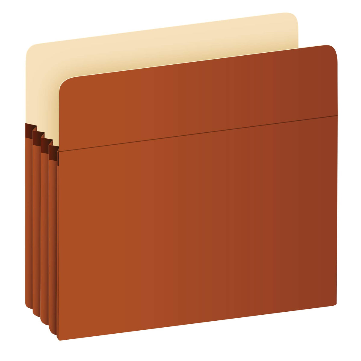 Pendaflex Expanding File Pockets, File Organizers for School, Home or Office, Letter Size, Redrope, 3.5" Expansion, Reinforced with DuPont™ Tyvek® Material, Redrope, 25 per Box (1524E-OX)