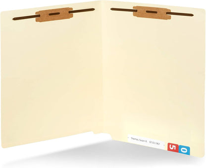 Blue Summit Supplies 50 End Tab Fastener File Folders, Heavy Duty, Manila
