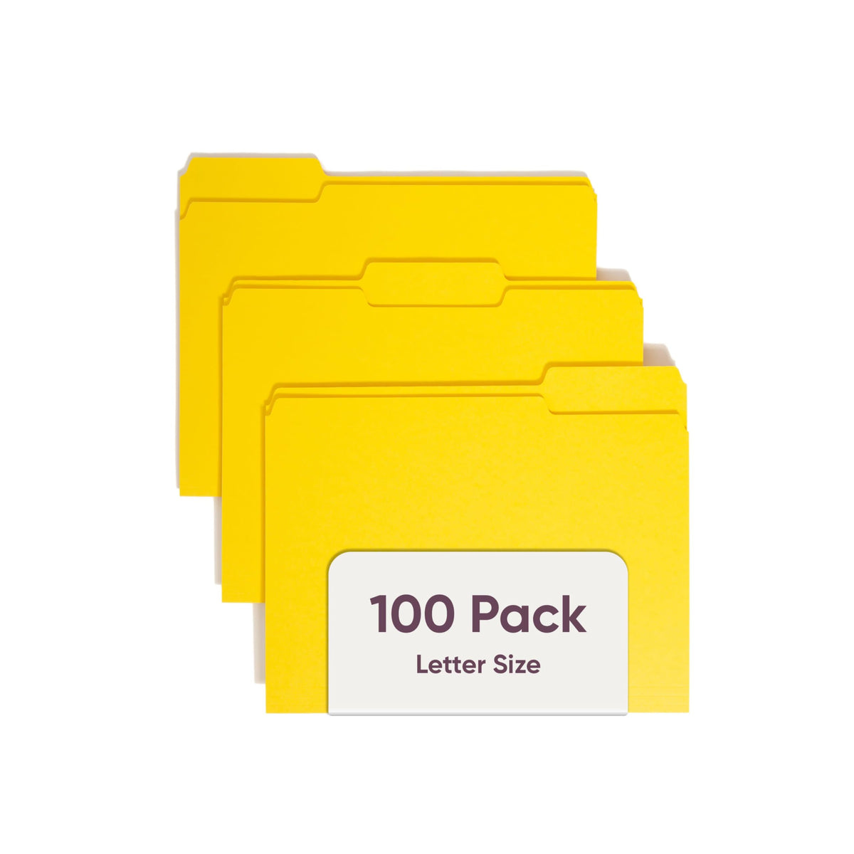 Smead Standard File Folders, 100 Count, Purple, 1/3-Cut Tabs, Letter Size (13043)