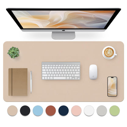 Bloss Green Desk Mat, Desk Matt for Desktop, Large Leather Desk Pad, Desk Pad Mat Waterproof, Computer Mat for Office Work/Home/Decor (31.5 x 15.7 Inches)