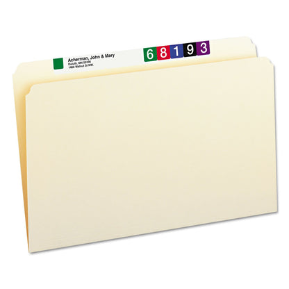 Smead File Folder, 1/3-Cut Tab, Assorted Positions, Legal Size, Manila, 100 per Box (15330)