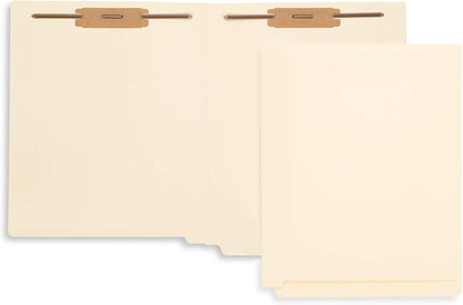 Blue Summit Supplies 50 End Tab Fastener File Folders, 2 Fastener, Manila