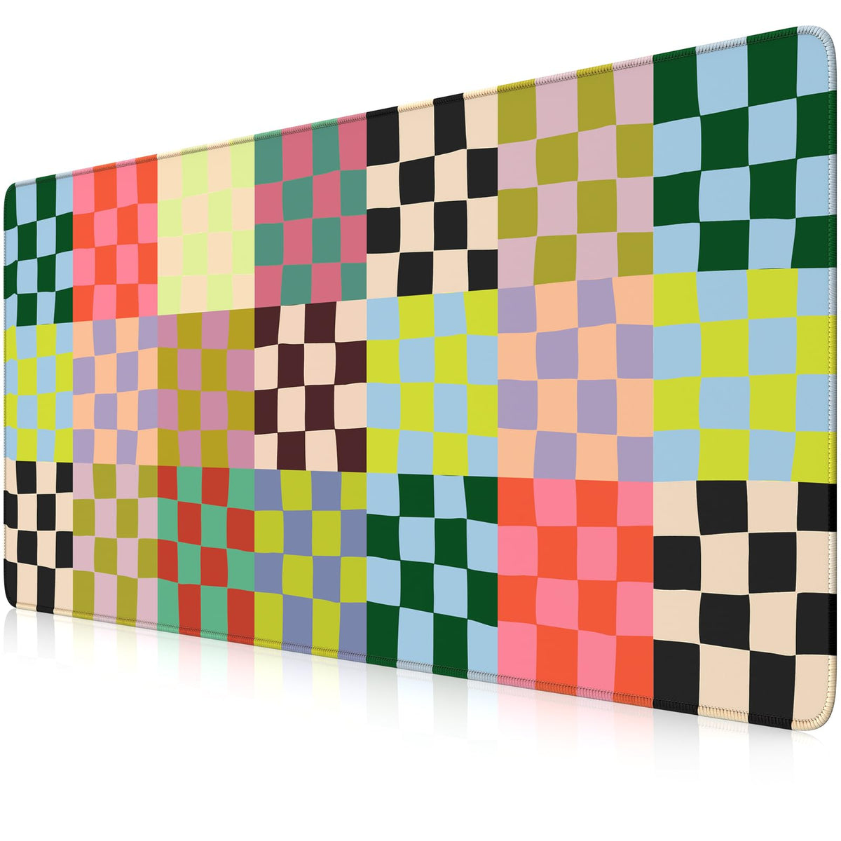 iCasso Desk Mat,Cute Desk Cover for Women,35.4x15.7in,Checkered