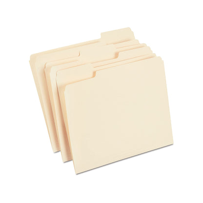 Staples File Folders, Letter Size, 1/3-Cut Tabs, Purple, 100/Pack