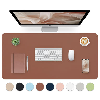 Bloss Green Desk Mat, Desk Matt for Desktop, Large Leather Desk Pad, Desk Pad Mat Waterproof, Computer Mat for Office Work/Home/Decor (31.5 x 15.7 Inches)