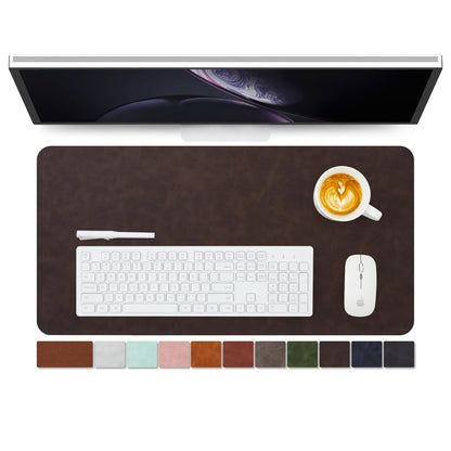 Distressed Leather Desk Mat - Non-Slip PU Desk Pad for Office and Home - Desk Organization and Accessories - Ideal for Large Mouse Pad and Desk Mats on Top of Desks(Espresso,31.5"x 15.7")