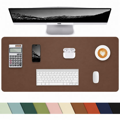 Leather Desk Pad Protector, Office Desk Mat, Large Mouse Pad, Non-Slip PU Leather Desk Blotter, Laptop Desk Pad Desk Accessories for Office and Home (Black, 40" x 17")