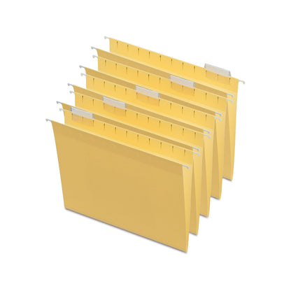 Staples Hanging File Folders, Letter Size, Purple, 5-Tab, 25/Pk