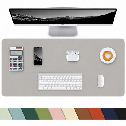 Leather Desk Pad Protector, Office Desk Mat, Large Mouse Pad, Non-Slip PU Leather Desk Blotter, Laptop Desk Pad Desk Accessories for Office and Home (Black, 40" x 17")