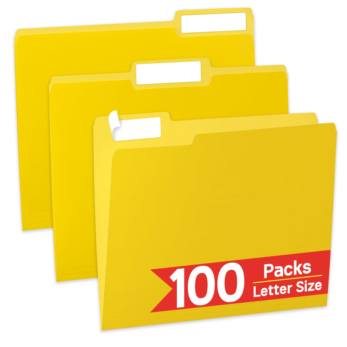 VZCPYTPM 100 Packs File Folder,1/3-Cut Tabs,Blue File Folders Letter Size