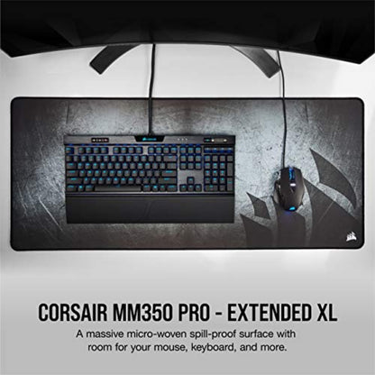 Corsair MM350 PRO Premium Cloth Gaming Mouse Pad – Extended XL – Black/Gray