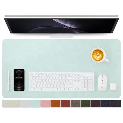 Distressed Leather Desk Mat - Non-Slip PU Desk Pad for Office and Home - Desk Organization and Accessories - Ideal for Large Mouse Pad and Desk Mats on Top of Desks(Espresso,31.5"x 15.7")