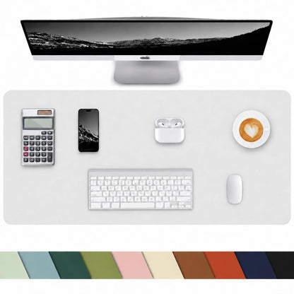 Leather Desk Pad Protector, Office Desk Mat, Large Mouse Pad, Non-Slip PU Leather Desk Blotter, Laptop Desk Pad Desk Accessories for Office and Home (Black, 40" x 17")