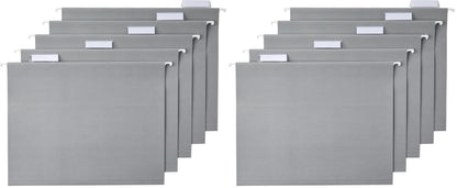 Amazon Basics Hanging File Folders with Adjustable Tabs for Document Organization, Letter Size, Aqua, 25-Pack
