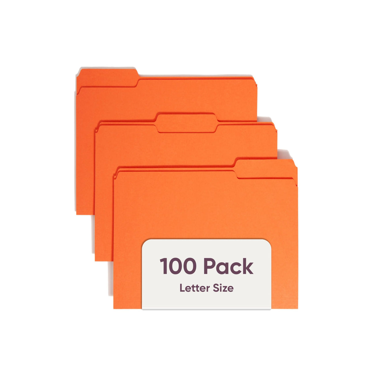 Smead Standard File Folders, 100 Count, Purple, 1/3-Cut Tabs, Letter Size (13043)