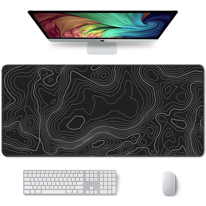 Desk Mat, Ultra Large Mouse Pad, XXL Gaming Mousepad, Green Tropical Leaves Deskpad, Big Extended Full Size Mouse Pad, Desktop Desk Matt for Keyboard, Laptop & Computer, 35.5 x 15.7 in