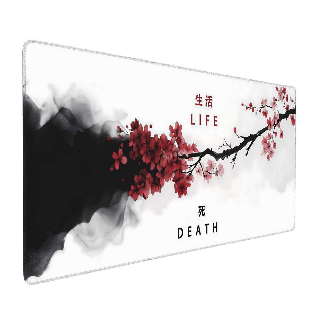Dark Green Floral XXL Desk Mat, Extra Large Mouse Pad with Anti-Slip Base & Stitched Edges for Women, Aesthetic Desk Pad for Home Office Computer, Keyboard Mat Office Supplies Decor