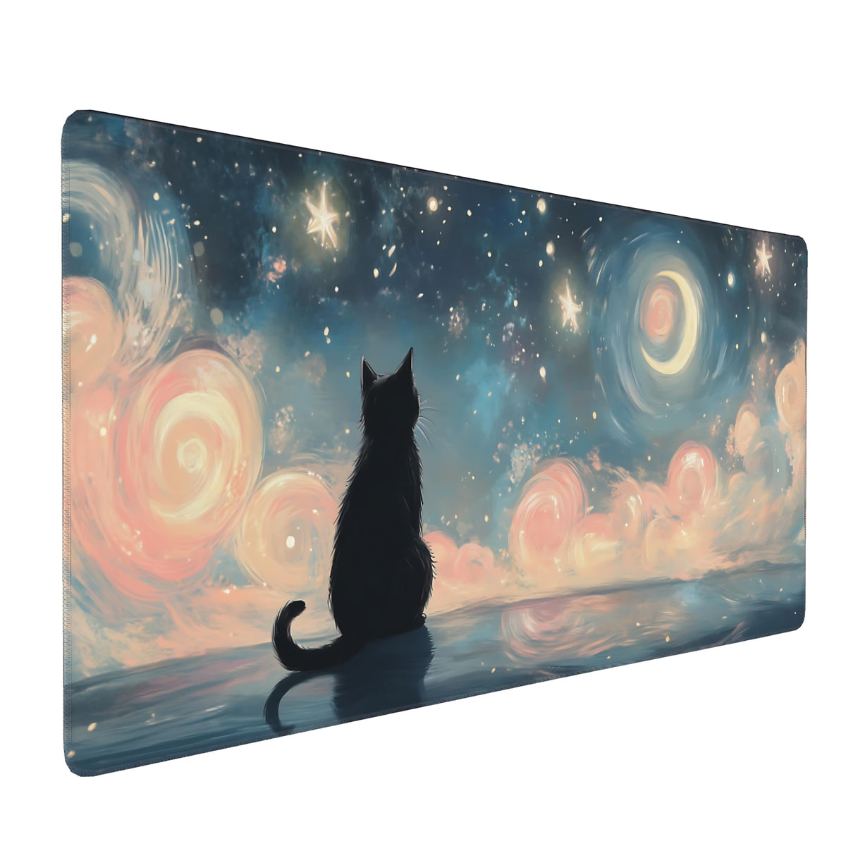 Dark Green Floral XXL Desk Mat, Extra Large Mouse Pad with Anti-Slip Base & Stitched Edges for Women, Aesthetic Desk Pad for Home Office Computer, Keyboard Mat Office Supplies Decor