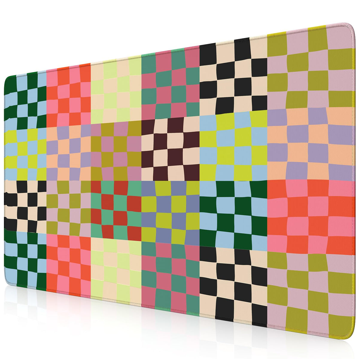 iCasso Desk Mat,Cute Desk Cover for Women,35.4x15.7in,Checkered