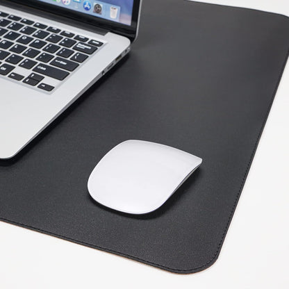AFIING Large Desk Mat, 47" x 17",Black,Leather Desk Pad Protector for Mouse