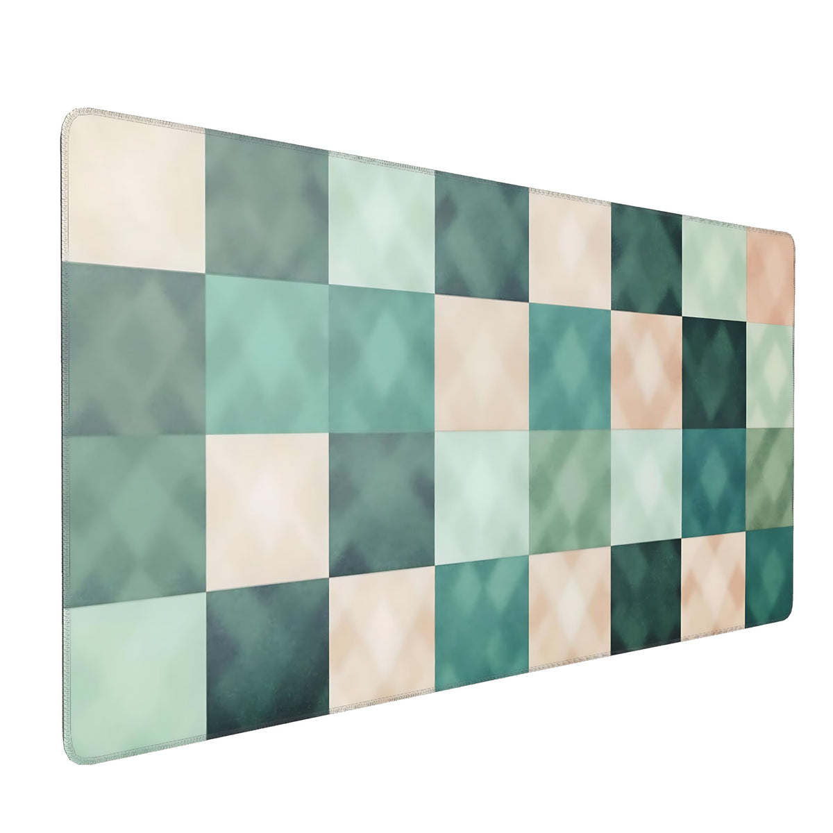 Dark Green Floral XXL Desk Mat, Extra Large Mouse Pad with Anti-Slip Base & Stitched Edges for Women, Aesthetic Desk Pad for Home Office Computer, Keyboard Mat Office Supplies Decor