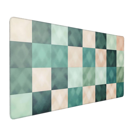 Dark Green Floral XXL Desk Mat, Extra Large Mouse Pad with Anti-Slip Base & Stitched Edges for Women, Aesthetic Desk Pad for Home Office Computer, Keyboard Mat Office Supplies Decor