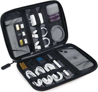 BAGSMART Large Electronic Organizer Travel Case for Tech Accessories, Black