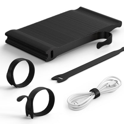 Lamicall 20 Pack Silicone Cable Ties, Reusable Cord Organizer Straps