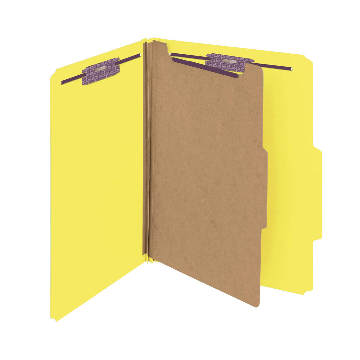Smead Pressboard Classification File Folder with SafeSHIELD Fasteners, 1 Divider, 2" Expansion, Letter Size, Blue, 10 per Box (13730) (Pack of 1)