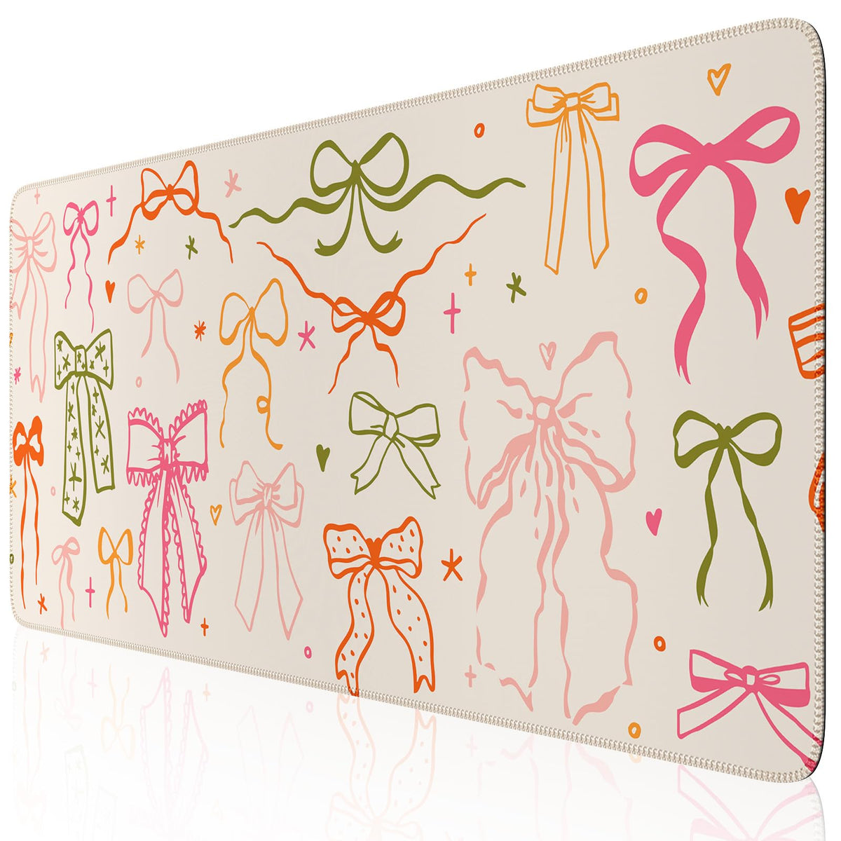iCasso Cute Desk Mat, Large Mouse Pad, 35.4x15.7in Watercolor Sticker