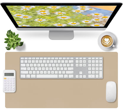Bloss Green Desk Mat, Desk Matt for Desktop, Large Leather Desk Pad, Desk Pad Mat Waterproof, Computer Mat for Office Work/Home/Decor (31.5 x 15.7 Inches)
