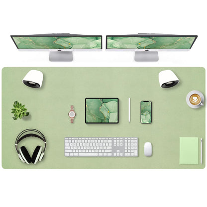 Bloss Green Desk Mat, Desk Matt for Desktop, Large Leather Desk Pad, Desk Pad Mat Waterproof, Computer Mat for Office Work/Home/Decor (31.5 x 15.7 Inches)